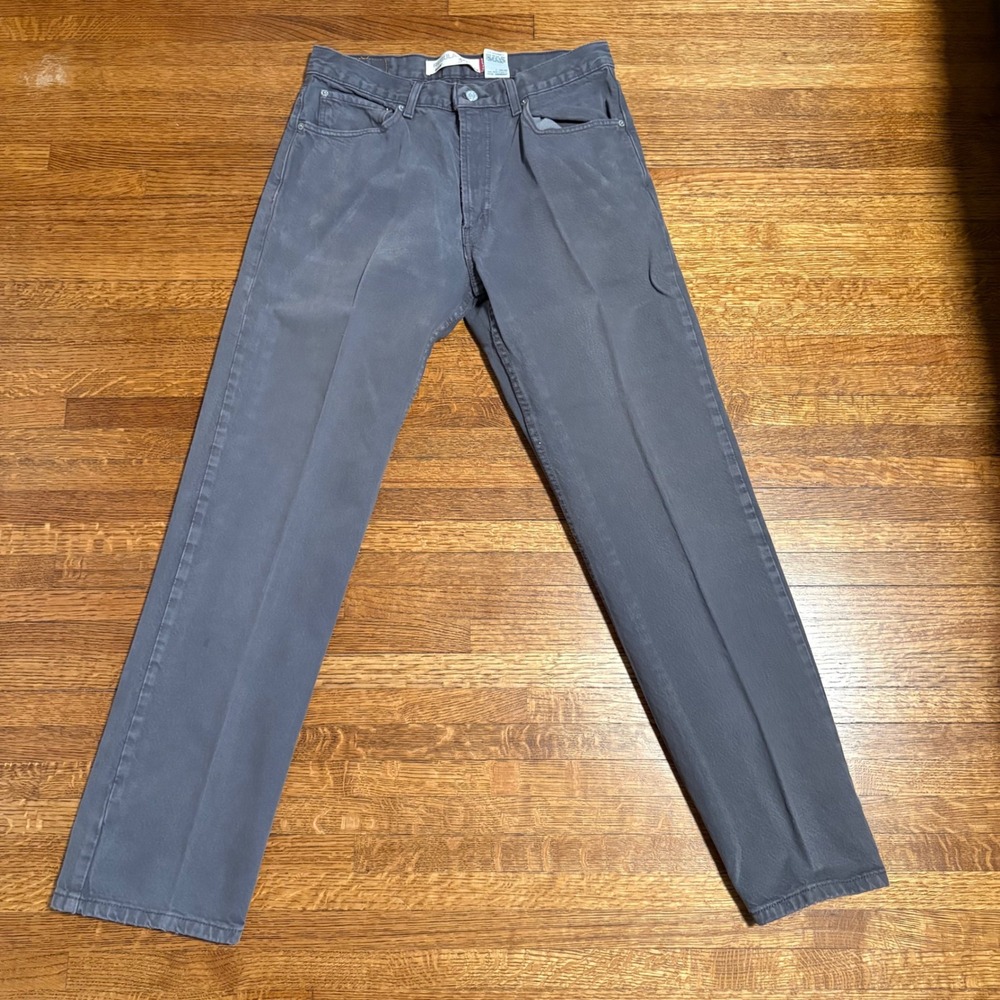 Levi's 505 Regular‎ Fit Gray Jeans Men's W34 L32 Cotton Casual Pants